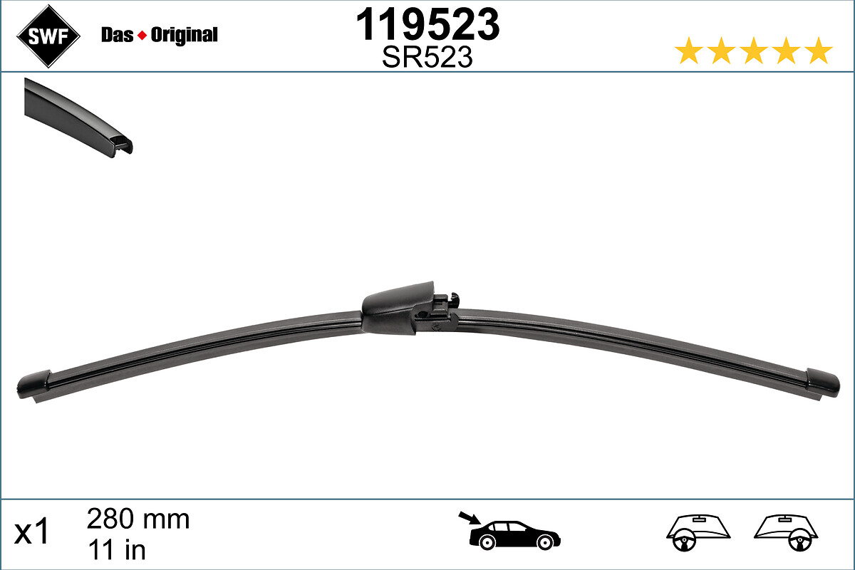 SWF 119523 DAS ORIGINAL REAR Viskerblad